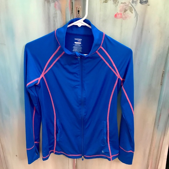 Danskin Now xs (0-2) semi-fitted blue zip jacket - Picture 1 of 4